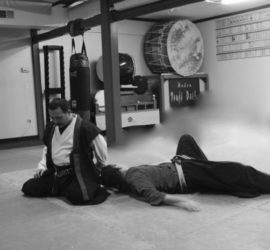 60 year practitioner, Tsuji Soke demonstrates in the classes © SamuraiAcademy.org